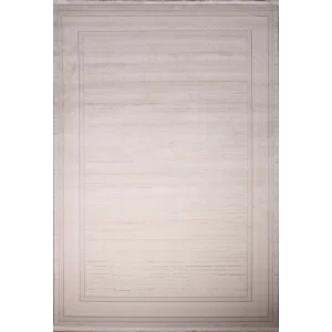 Zyra 694B Beyaz Gri Akrilik Dekoratif Salon Halısı