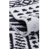 Arya Ar 03 Black %100 Geri Dönüşümlü Pamuktan Çift Taraflı Yıkanabilir Modern Dekoratif Kilim