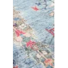 Antique ATK 09 Aqua Yıkanabilir Modern Ve Etnik Desenli Kaymaz Tabanlı Makine Halısı
