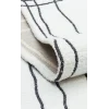 Nevada NVD 05 White Black Moroccon Tuşeli Hav Toz Vermez Kaymaz Tabanlı İnce Dokuma Modern Halı
