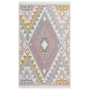 Arya Ar 08 Pink Yellow %100 Geri Dönüşümlü Pamuktan Çift Taraflı Yıkanabilir Modern Dekoratif Kilim