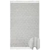 Urban 03 Grey White Etnik Desenlere Sahip Hav Toz Vermez Yumuşak Dokulu Modern Halı