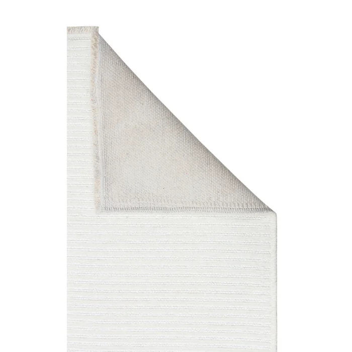 Ada Plain Cream Yüksek Alçak Dokulu Hav Toz Vermez Kolay Kullanımlı Yıkanabilir Kaymaz Kilim