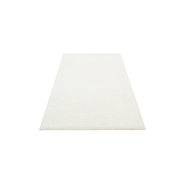 Ada Plain Cream Yüksek Alçak Dokulu Hav Toz Vermez Kolay Kullanımlı Yıkanabilir Kaymaz Kilim