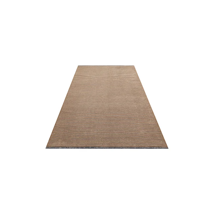 Ada Plain Beige Yüksek Alçak Dokulu Hav Toz Vermez Kolay Kullanımlı Yıkanabilir Kaymaz Kilim