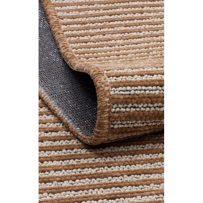 Ada Plain Beige Yüksek Alçak Dokulu Hav Toz Vermez Kolay Kullanımlı Yıkanabilir Kaymaz Kilim