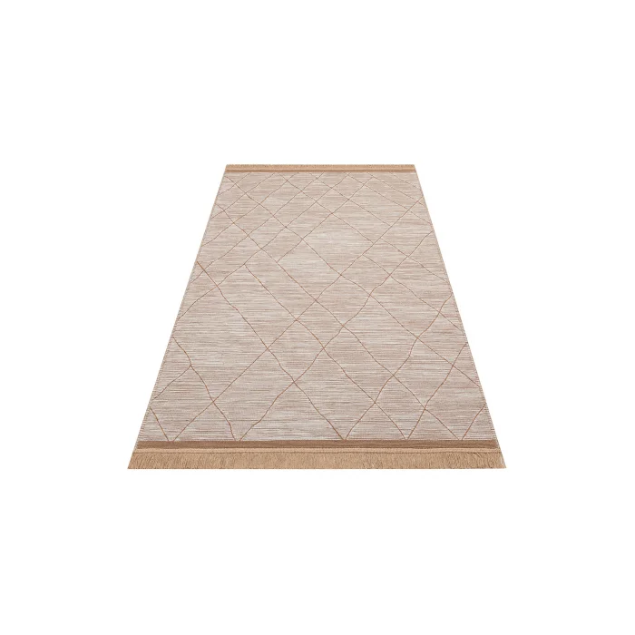 Arya Craft ARC 02 Beige Hav Toz Vermez Yıkanabilir Modern Desenli Dokuma Kilim