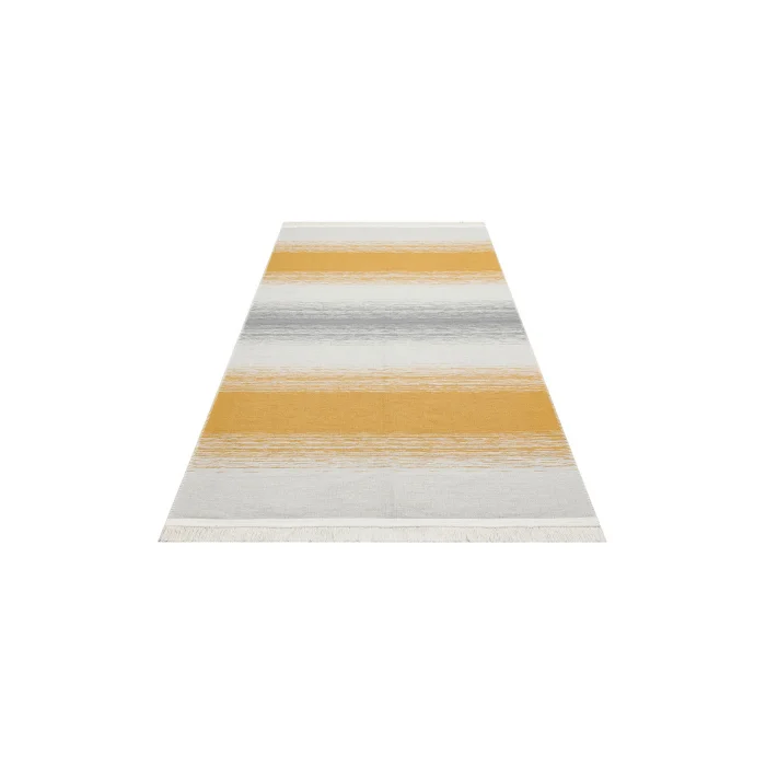 Arya Craft ARC 03 Grey Yellow Hav Toz Vermez Yıkanabilir Modern Desenli Dokuma Kilim