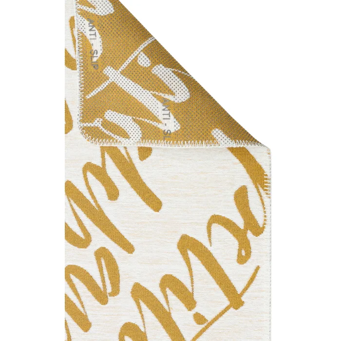 Arya Neo Arn 02 White Yellow Yıkanabilir Kaymaz Tabanlı Modern Pamuk Kilim