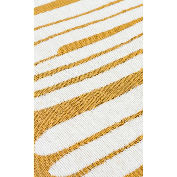Arya Neo Arn 10 White Yellow Yıkanabilir Kaymaz Tabanlı Modern Pamuk Kilim