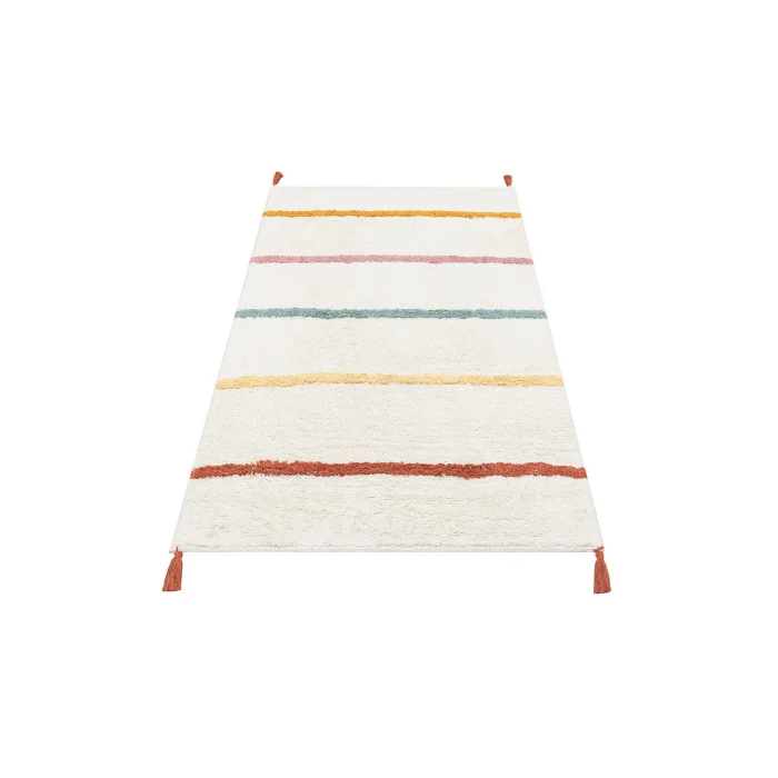 COTTON BOON HALI 0021 Yıkanabilir Kaymaz Tabanlı Naturel Pamuk Bebek Halısı