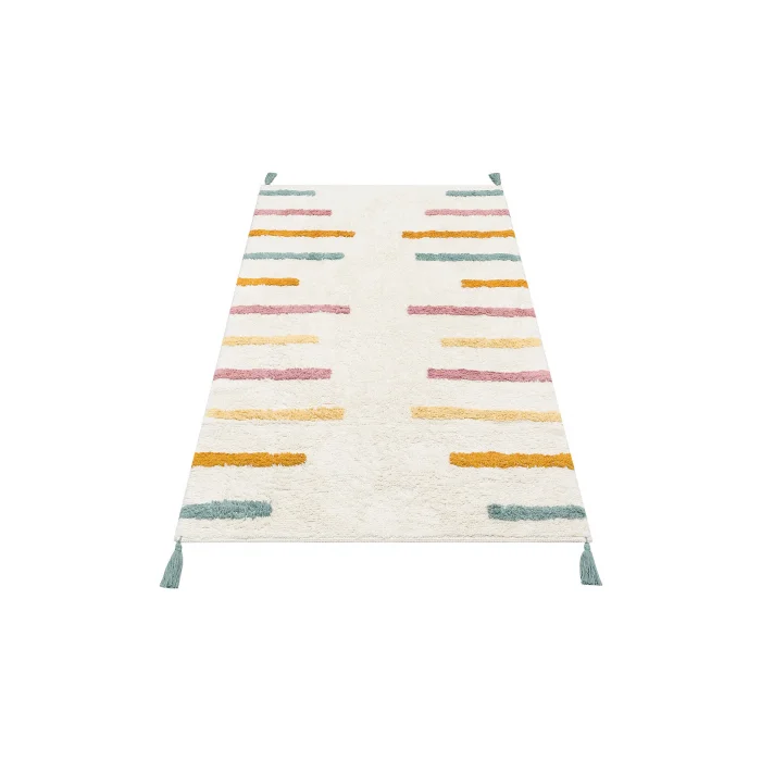 COTTON BOON HALI 0023 Yıkanabilir Kaymaz Tabanlı Naturel Pamuk Bebek Halısı