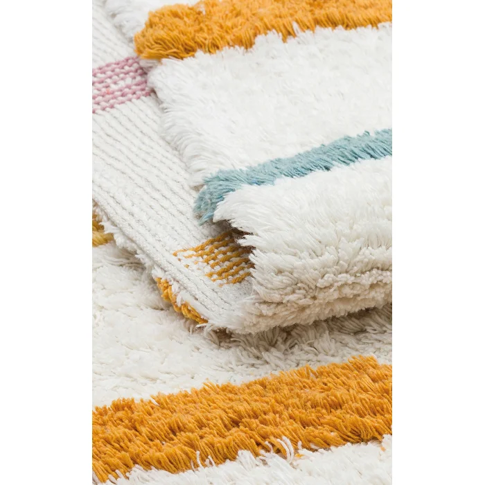 COTTON BOON HALI 0023 Yıkanabilir Kaymaz Tabanlı Naturel Pamuk Bebek Halısı