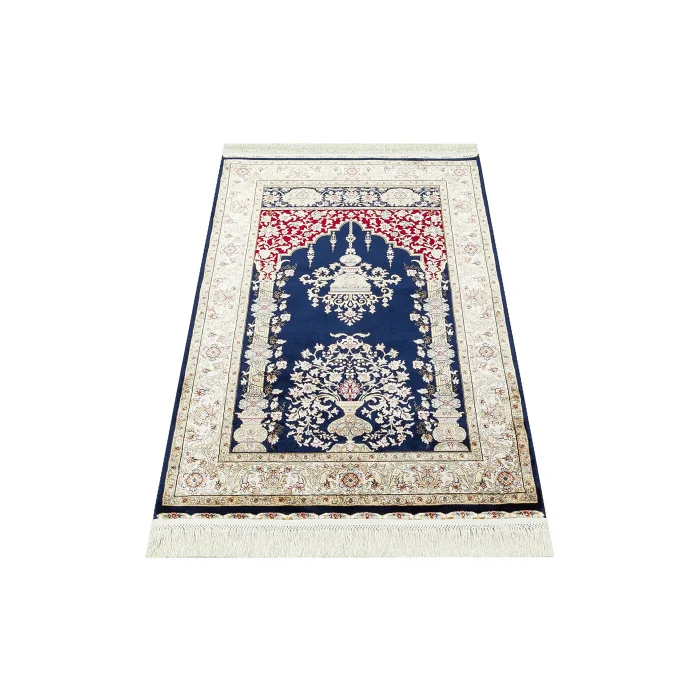 Isfahan Scd 01 Navy Klasik Desenli Yüksek Kalite Sık Dokuma Seccade