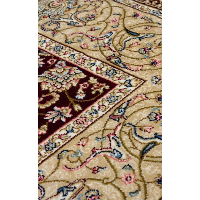 Isfahan Scd 02 Red Klasik Desenli Yüksek Kalite Sık Dokuma Seccade