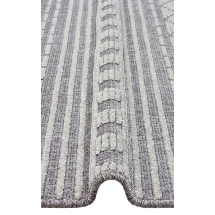 Jakarta JKR 02 Grey Yüksek Alçak Dokulu Hav Toz Vermez Modern Makine Halısı
