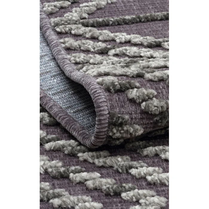 Jakarta JKR 03 Antrasit Yüksek Alçak Dokulu Hav Toz Vermez Modern Makine Halısı