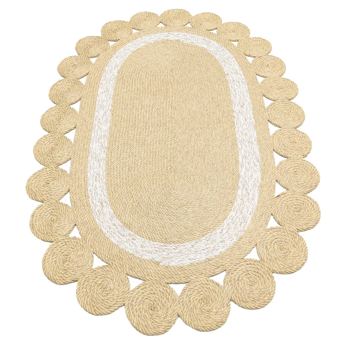 PATNA HALI 0043 Jüt Hasır Görünümlü Hav Toz Vermez Örgü Halı