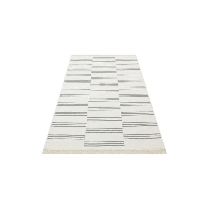 Riva Rv 02 Cream Grey Makinede Yıkanabilir Kaymaz Tabanlı Pamuk Kilim