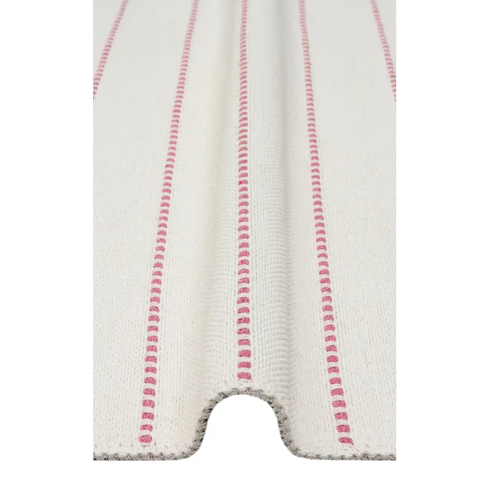 Riva Rv 03 Cream Pink Makinede Yıkanabilir Kaymaz Tabanlı Pamuk Kilim
