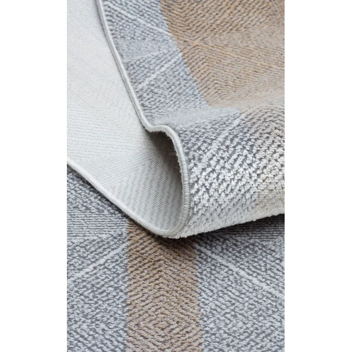 SATEEN HALI 0727 Yıkanabilir Kaymaz Tabanlı Hav Vermez Sık Dokuma Modern Halı