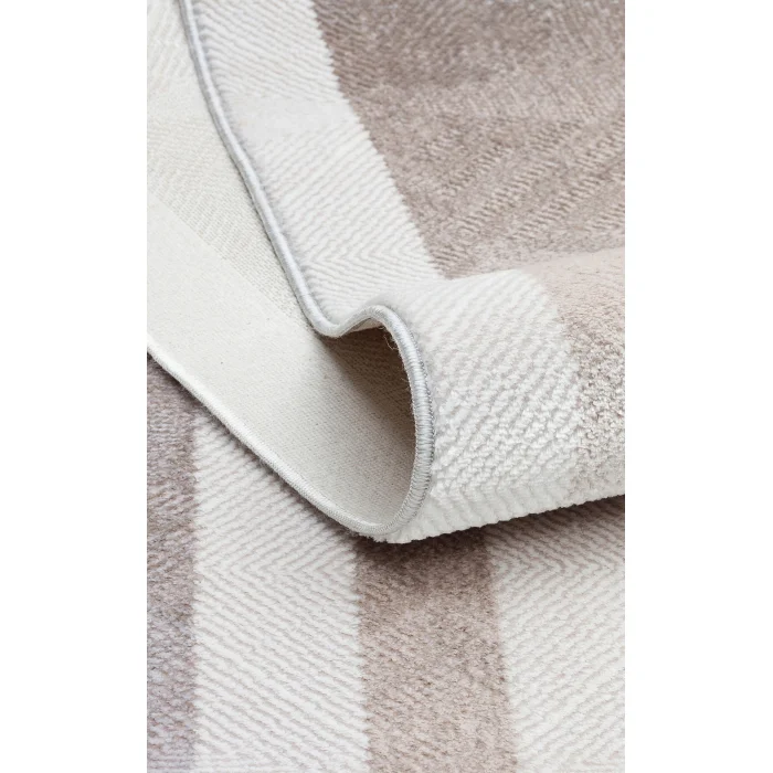 SATEEN HALI 0730 Yıkanabilir Kaymaz Tabanlı Hav Vermez Sık Dokuma Modern Halı