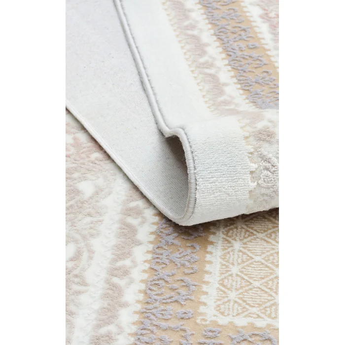 SATEEN HALI 0746 Yıkanabilir Kaymaz Tabanlı Hav Vermez Sık Dokuma Modern Halı