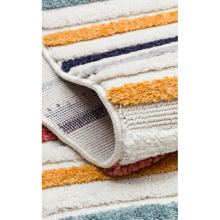 Terazzo 06 Multy Hav Toz Vermez Yumuşak Dokulu Etnik Örgü Desenlere Sahip Modern İskindinav Halı