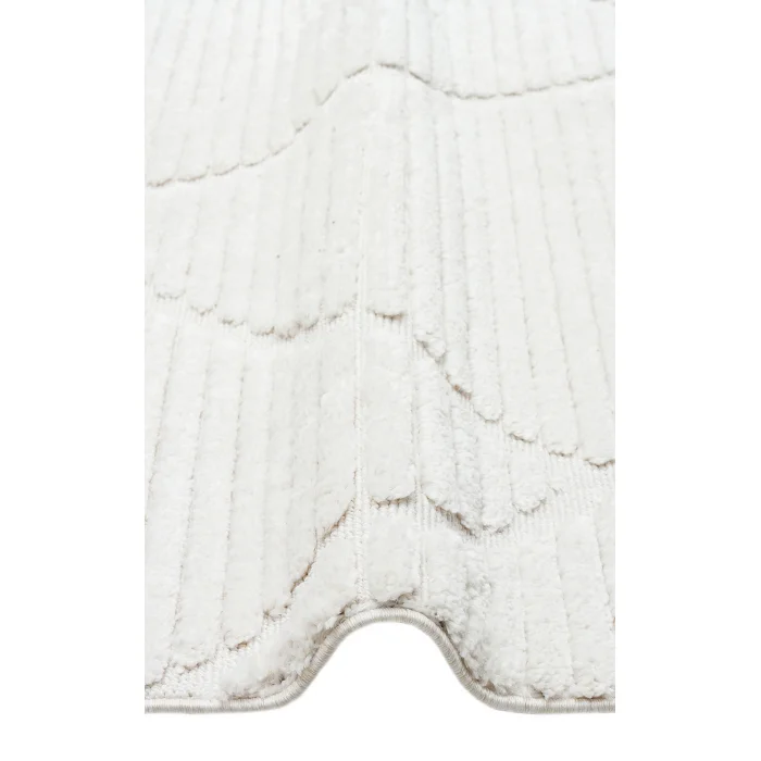 Terazzo 07 White Hav Toz Vermez Yumuşak Dokulu Etnik Örgü Desenlere Sahip Modern İskindinav Halı