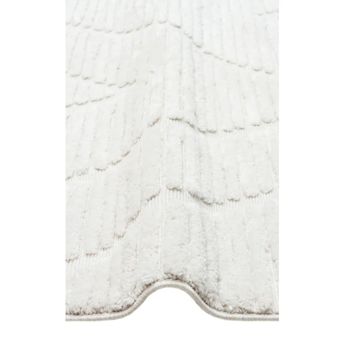 Terazzo 08 White Hav Toz Vermez Yumuşak Dokulu Etnik Örgü Desenlere Sahip Modern İskindinav Halı