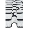Arya Neo Arn 01 White Black Yıkanabilir Kaymaz Tabanlı Modern Pamuk Kilim