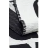 Arya Neo Arn 01 White Black Yıkanabilir Kaymaz Tabanlı Modern Pamuk Kilim
