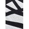 Arya Neo Arn 05 White Black Yıkanabilir Kaymaz Tabanlı Modern Pamuk Kilim