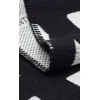 Arya Neo Arn 05 White Black Yıkanabilir Kaymaz Tabanlı Modern Pamuk Kilim