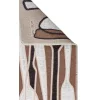 Arya Neo Arn 06 Brown White Yıkanabilir Kaymaz Tabanlı Modern Pamuk Kilim