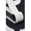 Arya Neo Arn 07 Whıte Black Yıkanabilir Kaymaz Tabanlı Modern Pamuk Kilim