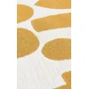 Arya Neo Arn 07 White Yellow Yıkanabilir Kaymaz Tabanlı Modern Pamuk Kilim