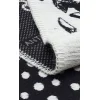 Arya Neo Arn 11 White Black Yıkanabilir Kaymaz Tabanlı Modern Pamuk Kilim