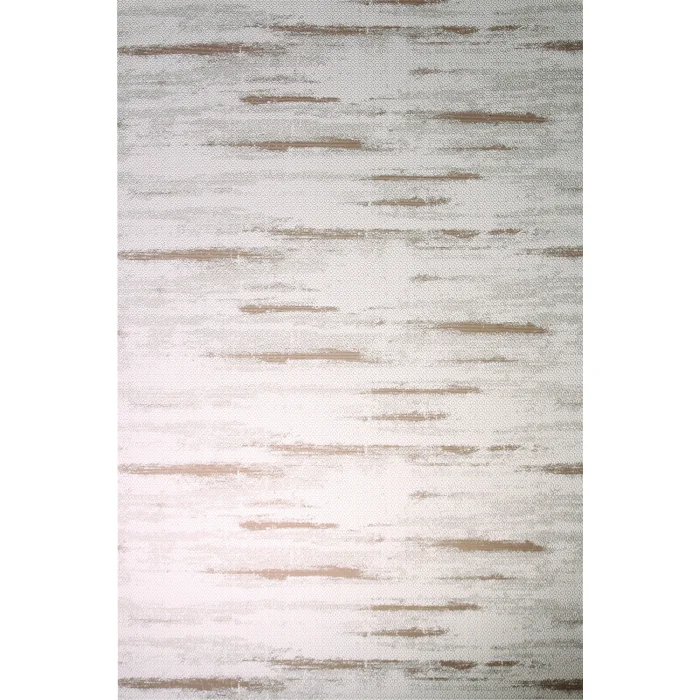 Shabby 305A Krem Kahve Yumuşak Dokulu Makine Halısı