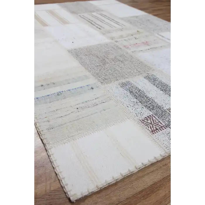 ALACATI KILIM 0001 Geleneksel Kendir Patchwork Kilim