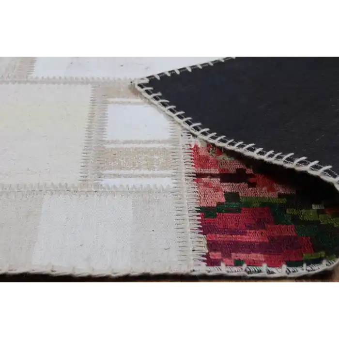 ALACATI KILIM 0008 Geleneksel Kendir Patchwork Kilim