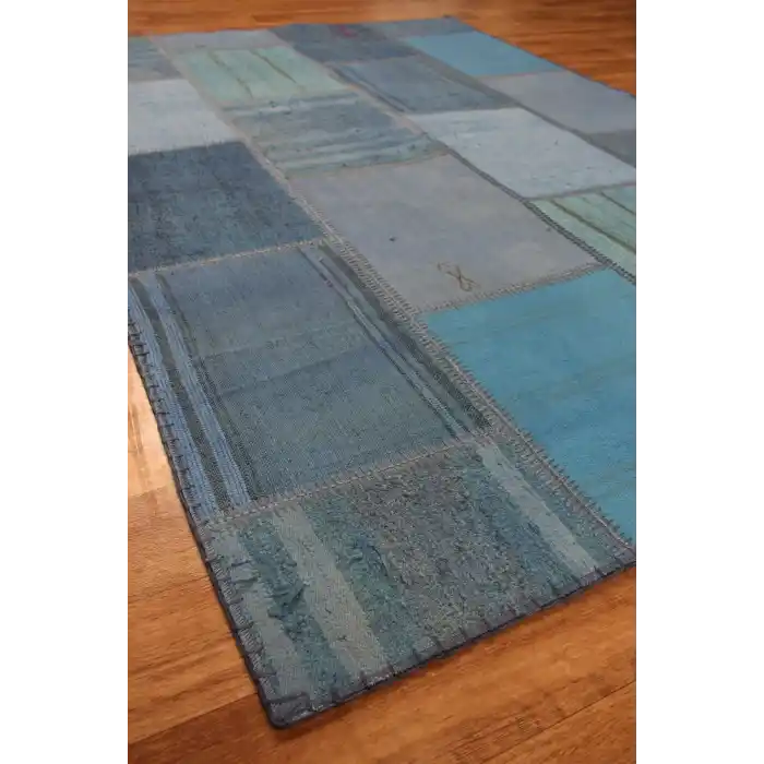 ALACATI KILIM 0011 Geleneksel Kendir Patchwork Kilim