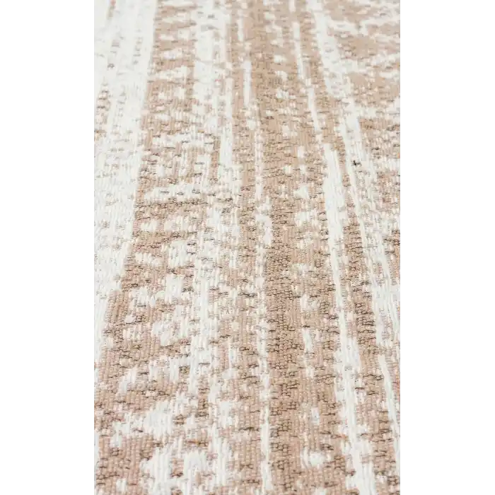 Arya Ar 06 Natural %100 Geri Dönüşümlü Pamuktan Çift Taraflı Yıkanabilir Modern Dekoratif Kilim