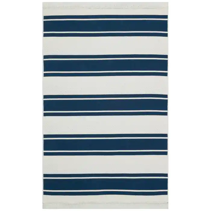 Arya Ar 12 Marine %100 Geri Dönüşümlü Pamuktan Çift Taraflı Yıkanabilir Modern Dekoratif Kilim