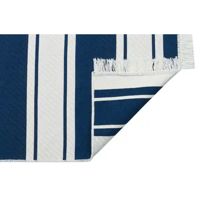 Arya Ar 12 Marine %100 Geri Dönüşümlü Pamuktan Çift Taraflı Yıkanabilir Modern Dekoratif Kilim