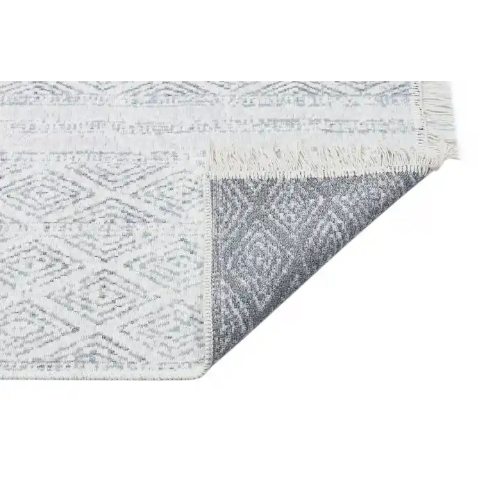 Arya Ar 01 Grey %100 Geri Dönüşümlü Pamuktan Çift Taraflı Yıkanabilir Modern Dekoratif Kilim