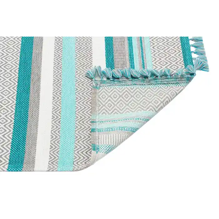 Aztec Az 01 Aqua Antibakteriyel Hav Toz Vermez Yıkanabilir Kaymaz Modern İnce Dokuma Kilim