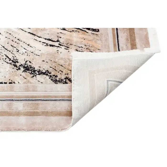 BAROQUE HALI 0307 Art Deco Bordürlü Çerçeveli Yumuşak Dokulu Parlak Dokuma Halı