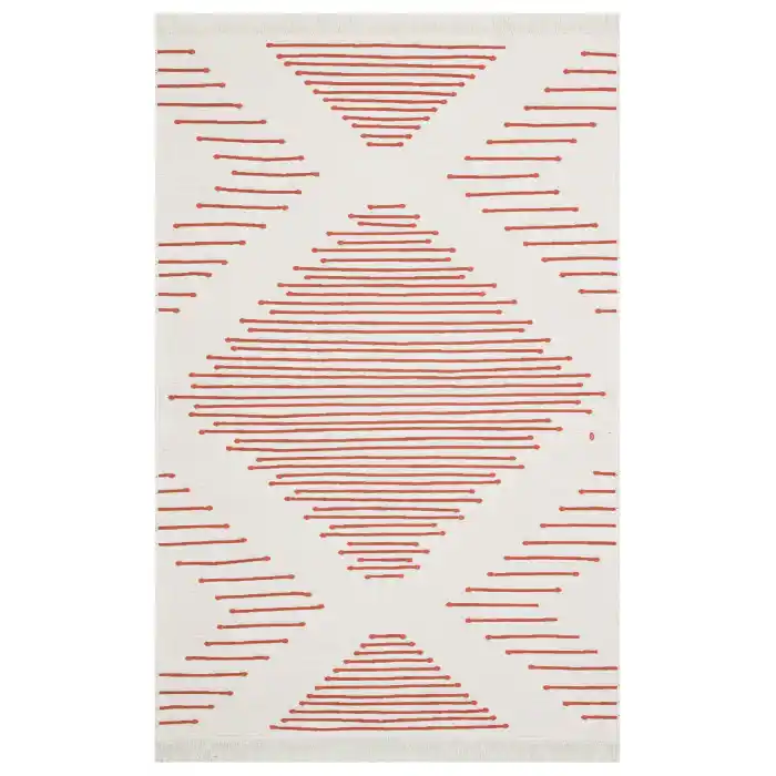 Arya Ar 15 Terra %100 Geri Dönüşümlü Pamuktan Çift Taraflı Yıkanabilir Modern Dekoratif Kilim