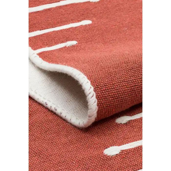 Arya Ar 15 Terra %100 Geri Dönüşümlü Pamuktan Çift Taraflı Yıkanabilir Modern Dekoratif Kilim